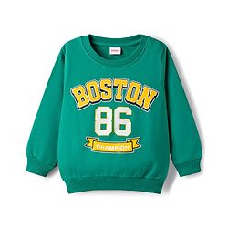 Babyhug Cotton Knit Full Sleeves Rugby Printed Sweatshirts Pack of 2 - Green & White