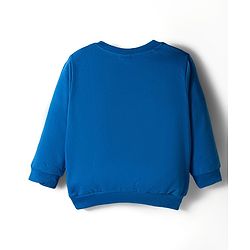 Babyhug Cotton Knit Full Sleeves Pullover Sweatshirt with Text Graphics Pack of 2 - Red & Blue