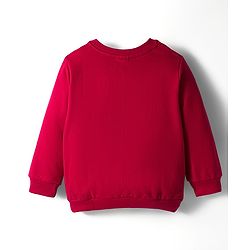 Babyhug Cotton Knit Full Sleeves Pullover Sweatshirt with Text Graphics Pack of 2 - Red & Blue