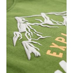 Babyhug Cotton Knit Full Sleeves Striped Sweatshirts with Mountain Graphic Pack of 2 - Yellow & Green