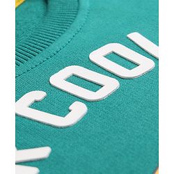 Babyhug Cotton Knit Full Sleeves Sweatshirt Animal Graphics - Mint