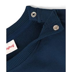 Babyhug Cotton Knit Full Sleeves Sweatshirt With Camping Graphics - Navy Blue