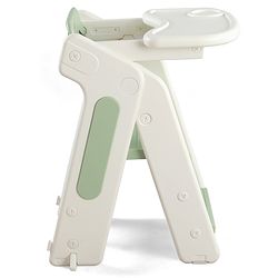 Babyhug Convertible High Chair and Foldable Standing Stool - Brown| Dining Chair| Adjustable Height| Removable Food Tray| Safety Fence| Step Stool| Tool Free Assembly