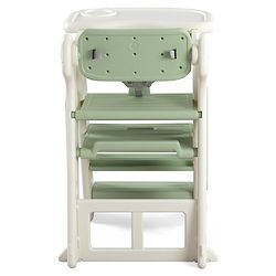 Babyhug Convertible High Chair and Foldable Standing Stool - Brown| Dining Chair| Adjustable Height| Removable Food Tray| Safety Fence| Step Stool| Tool Free Assembly