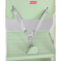 Babyhug Convertible High Chair and Foldable Standing Stool - Brown| Dining Chair| Adjustable Height| Removable Food Tray| Safety Fence| Step Stool| Tool Free Assembly