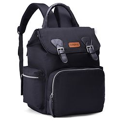 Babyhug SmartNest Multifunctional Diaper Backpack  Black| Water-Resistant| Spacious Compartments|  Ergonomic Shoulder Straps & Stylish Design for Parents