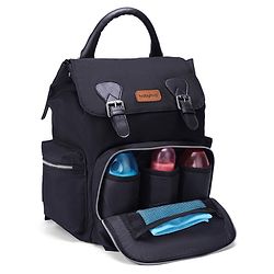 Babyhug SmartNest Multifunctional Diaper Backpack  Black| Water-Resistant| Spacious Compartments|  Ergonomic Shoulder Straps & Stylish Design for Parents