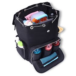 Babyhug SmartNest Multifunctional Diaper Backpack  Black| Water-Resistant| Spacious Compartments|  Ergonomic Shoulder Straps & Stylish Design for Parents