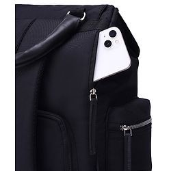 Babyhug SmartNest Multifunctional Diaper Backpack  Black| Water-Resistant| Spacious Compartments|  Ergonomic Shoulder Straps & Stylish Design for Parents