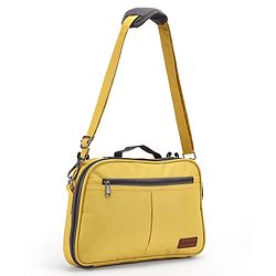 Babyhug Duet Diaper Bag with Diaper Changing Mat and Small Detachable Pouch - Grey Yellow| Set of 3 & Insulated Bottle Pouch|Water Resistant Fabric|Multi-carry Option| Durable Zipper| Easy to Maintain