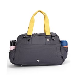 Babyhug Duet Diaper Bag with Diaper Changing Mat and Small Detachable Pouch - Grey Yellow| Set of 3 & Insulated Bottle Pouch|Water Resistant Fabric|Multi-carry Option| Durable Zipper| Easy to Maintain
