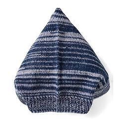 Babyhug Knit Full Sleeves Striped Sweater Set with Cap & Mittens - Navy Blue