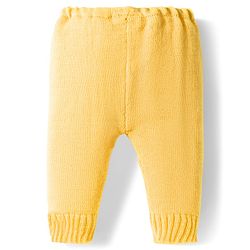 Babyhug Knitted Full Sleeves Front Open Solid Sweater Set With Cap & Mittens - Yellow