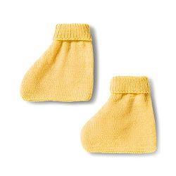 Babyhug Knitted Full Sleeves Front Open Solid Sweater Set With Cap & Mittens - Yellow