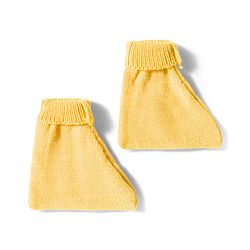 Babyhug Knitted Full Sleeves Front Open Solid Sweater Set With Cap & Mittens - Yellow