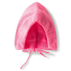 Babyhug Knitted Full Sleeves Front Open Solid Sweater Set With Cap & Mittens - Pink