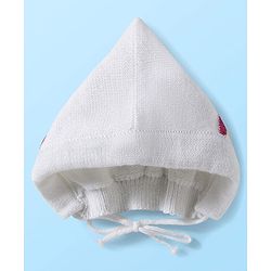 Babyhug Knit Full Sleeves Striped Front Open Sweater Set with Cap & Booties - Multicolor
