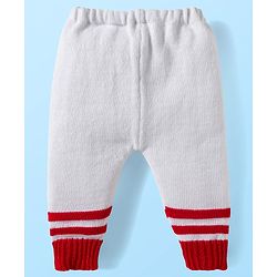 Babyhug Knit Full Sleeves Solid Color Front Open Sweater Set with Cap & Booties - Off White