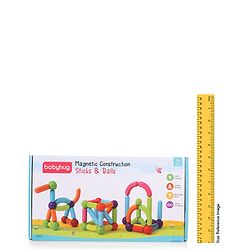 Babyhug Magnetic Colorful Sticks - 64 Pieces| Montessori Learning| Learning Building Activity & Educational Toy| for 3+ Year Kids| Creative Gifting| Unlimited Play| Child Safe Material| BIS Certified