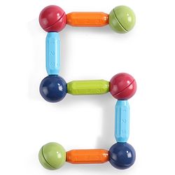Babyhug Magnetic Colorful Sticks - 64 Pieces| Montessori Learning| Learning Building Activity & Educational Toy| for 3+ Year Kids| Creative Gifting| Unlimited Play| Child Safe Material| BIS Certified