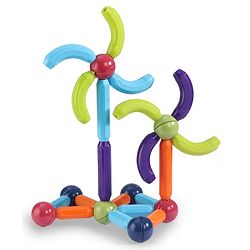 Babyhug Magnetic Colorful Sticks - 64 Pieces| Montessori Learning| Learning Building Activity & Educational Toy| for 3+ Year Kids| Creative Gifting| Unlimited Play| Child Safe Material| BIS Certified