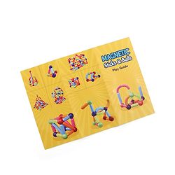 Babyhug Magnetic Colorful Sticks - 64 Pieces| Montessori Learning| Learning Building Activity & Educational Toy| for 3+ Year Kids| Creative Gifting| Unlimited Play| Child Safe Material| BIS Certified