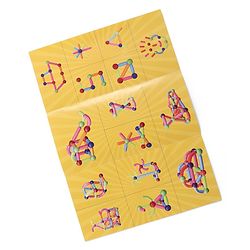 Babyhug Magnetic Colorful Sticks - 64 Pieces| Montessori Learning| Learning Building Activity & Educational Toy| for 3+ Year Kids| Creative Gifting| Unlimited Play| Child Safe Material| BIS Certified
