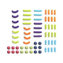 Babyhug Magnetic Colorful Sticks - 64 Pieces| Montessori Learning| Learning Building Activity & Educational Toy| for 3+ Year Kids| Creative Gifting| Unlimited Play| Child Safe Material| BIS Certified