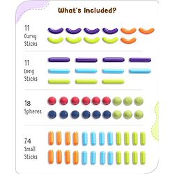 Babyhug Magnetic Colorful Sticks - 64 Pieces| Montessori Learning| Learning Building Activity & Educational Toy| for 3+ Year Kids| Creative Gifting| Unlimited Play| Child Safe Material| BIS Certified