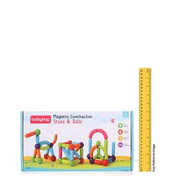 Babyhug Magnetic Colorful Sticks -52 Pieces| Montessori Learning| Learning Building Activity & Educational Toy| for 3+ Year Kids| Creative Gifting| Unlimited Play| Child Safe Material| BIS Certified