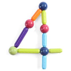 Babyhug Magnetic Colorful Sticks -52 Pieces| Montessori Learning| Learning Building Activity & Educational Toy| for 3+ Year Kids| Creative Gifting| Unlimited Play| Child Safe Material| BIS Certified
