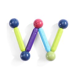 Babyhug Magnetic Colorful Sticks -52 Pieces| Montessori Learning| Learning Building Activity & Educational Toy| for 3+ Year Kids| Creative Gifting| Unlimited Play| Child Safe Material| BIS Certified