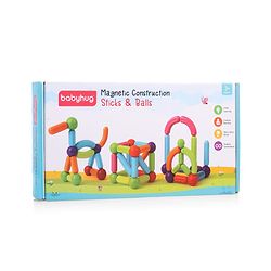 Babyhug Magnetic Colorful Sticks -52 Pieces| Montessori Learning| Learning Building Activity & Educational Toy| for 3+ Year Kids| Creative Gifting| Unlimited Play| Child Safe Material| BIS Certified