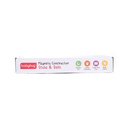 Babyhug Magnetic Colorful Sticks -52 Pieces| Montessori Learning| Learning Building Activity & Educational Toy| for 3+ Year Kids| Creative Gifting| Unlimited Play| Child Safe Material| BIS Certified