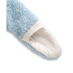 Babyhug Fur Woven Full Sleeves Footed Hooded Winter Rompers with Bunny Applique & Embroidery - Light Blue