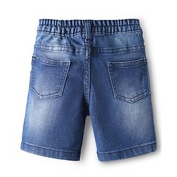 Babyhug Cotton Woven Half Sleeves Checks Shirt & Denim Shorts Set - Blue