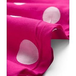 Babyhug Woven Sleeveless Top with Bow & Polka Dots - Pink