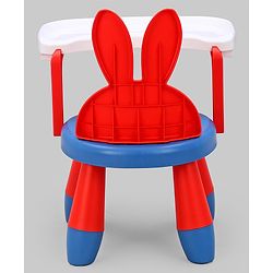 Babyhug Kids Feeding Chair with Removable Food Tray| Easy Assembly| Home & Classroom Use| Ideal for Indoor & Outdoor|  Soft Seat| Home & Classroom Use| Comfortable Backrest| Dining Chair - Red & Blue
