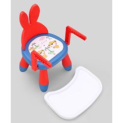 Babyhug Kids Feeding Chair with Removable Food Tray| Easy Assembly| Home & Classroom Use| Ideal for Indoor & Outdoor|  Soft Seat| Home & Classroom Use| Comfortable Backrest| Dining Chair - Red & Blue