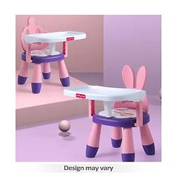 Babyhug Kids Feeding Chair with Removable Food Tray| Easy Assembly| Home & Classroom Use| Ideal for Indoor & Outdoor|  Soft Seat| Home & Classroom Use| Comfortable Backrest| Dining Chair - Red & Blue