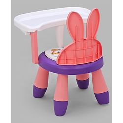 Babyhug Kids Feeding Chair with Removable Food Tray| Easy Assembly| Home & Classroom Use| Ideal for Indoor & Outdoor|  Soft Seat| Home & Classroom Use| Comfortable Backrest| Dining Chair - Red & Blue