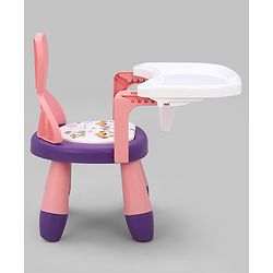 Babyhug Kids Feeding Chair with Removable Food Tray| Easy Assembly| Home & Classroom Use| Ideal for Indoor & Outdoor|  Soft Seat| Home & Classroom Use| Comfortable Backrest| Dining Chair - Red & Blue