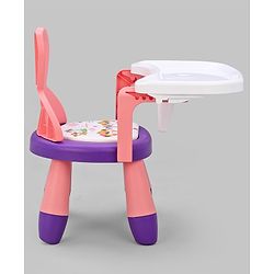 Babyhug Kids Feeding Chair with Removable Food Tray| Easy Assembly| Home & Classroom Use| Ideal for Indoor & Outdoor|  Soft Seat| Home & Classroom Use| Comfortable Backrest| Dining Chair - Red & Blue