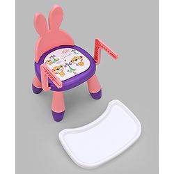 Babyhug Kids Feeding Chair with Removable Food Tray| Easy Assembly| Home & Classroom Use| Ideal for Indoor & Outdoor|  Soft Seat| Home & Classroom Use| Comfortable Backrest| Dining Chair - Red & Blue