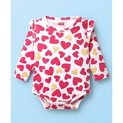 Babyhug 100% Cotton Knit Short Sleeves Frock With Penguin Print Pack Of 3 - Pink Peach & Blue main image 0