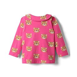 Babyhug Single Jersey Knit Full Sleeves Co-ords Night Suit with Bear Print - Pink