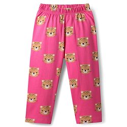 Babyhug Single Jersey Knit Full Sleeves Co-ords Night Suit with Bear Print - Pink