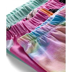 Babyhug Disney Lycra Knit Full Length Leggings With Minnie Mouse Graphics Pack of 3 - Pink & Light Green