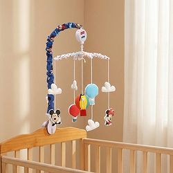 Babyhug Disney Mickey Musical Cot Mobile for Newborn & Toddlers| Crib Décor Toy| Rotating Figures & Gentle Music| Motor Skills & Visual Tracking| Stimulates Hearing| Baby Shower Gift | BIS Certified