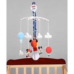 Babyhug Disney Mickey Musical Cot Mobile for Newborn & Toddlers| Crib Décor Toy| Rotating Figures & Gentle Music| Motor Skills & Visual Tracking| Stimulates Hearing| Baby Shower Gift | BIS Certified